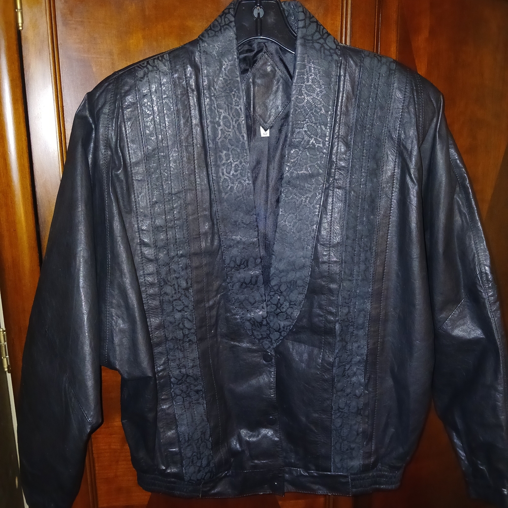 Source Unknown Black Leather Jacket - image 1